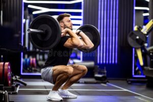 allenamento con bilanciere in palestra moderna