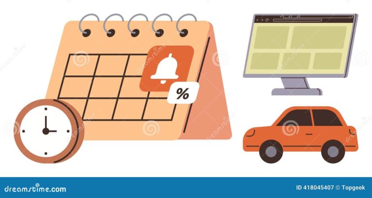 Assicurazione Auto 6 Mesi Conviene Davvero Rispetto All’Anno Intero 2 auto parcheggiata con orologi e calendario