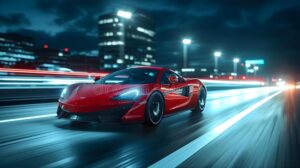 auto sportive in azione ad alta velocita