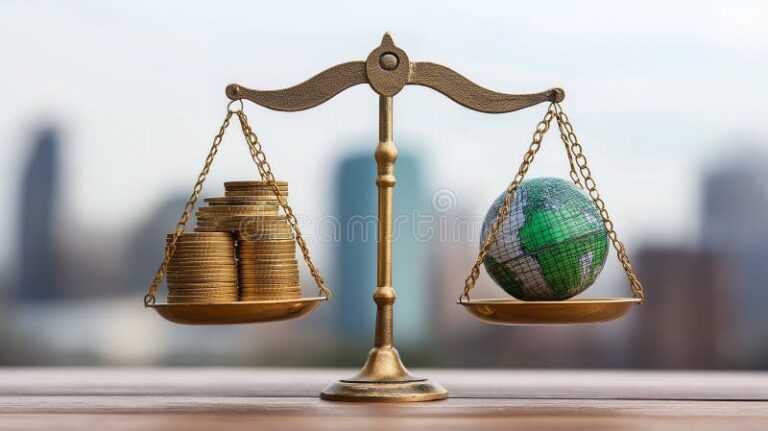 bilancia con monete equilibrate su entrambi i lati