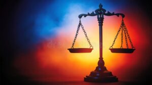 bilancia della giustizia in equilibrio stabile