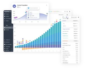 calendario e calcolatrice con grafici pensionistici