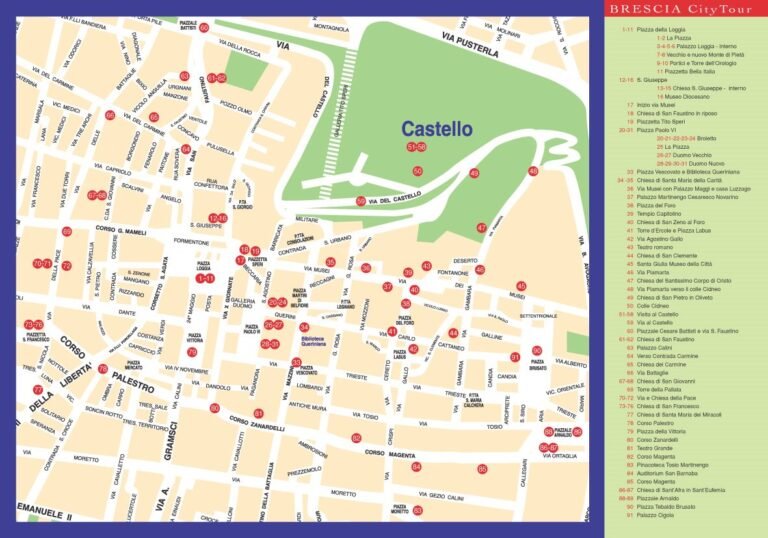 cartina dettagliata di brescia con punti chiave
