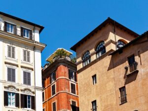edifici residenziali tipici di roma centrale