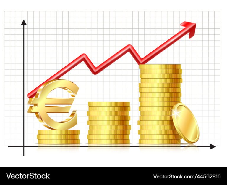 grafico crescita finanziaria con valuta euro