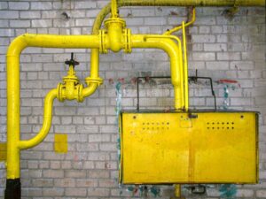 impianto di distribuzione gas naturale allaperto