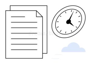 orologio con calendario e documento dimissioni