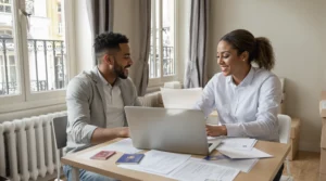 persona che prenota appuntamento al caf computer