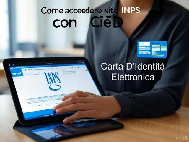 schermata computer con accesso sito inps