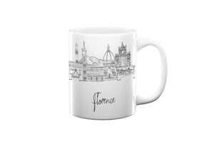 tazza personalizzata artigianale con skyline firenze