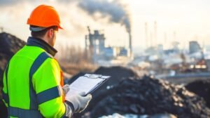 tecnico sicurezza lavoro che ispeziona cantiere