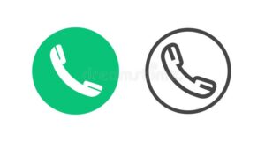telefono verde con simbolo di chiamata assistenza