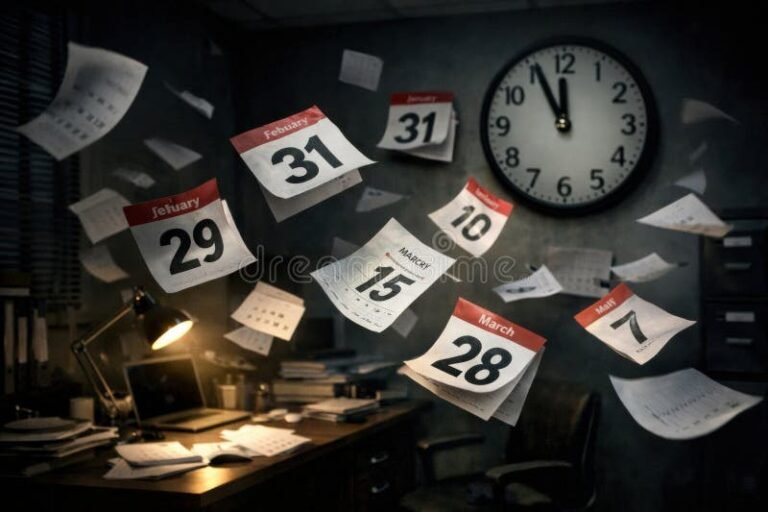 Cos'è un contratto di lavoro a 36 ore settimanali e come funziona 2 ufficio con orologio e calendario sul muro